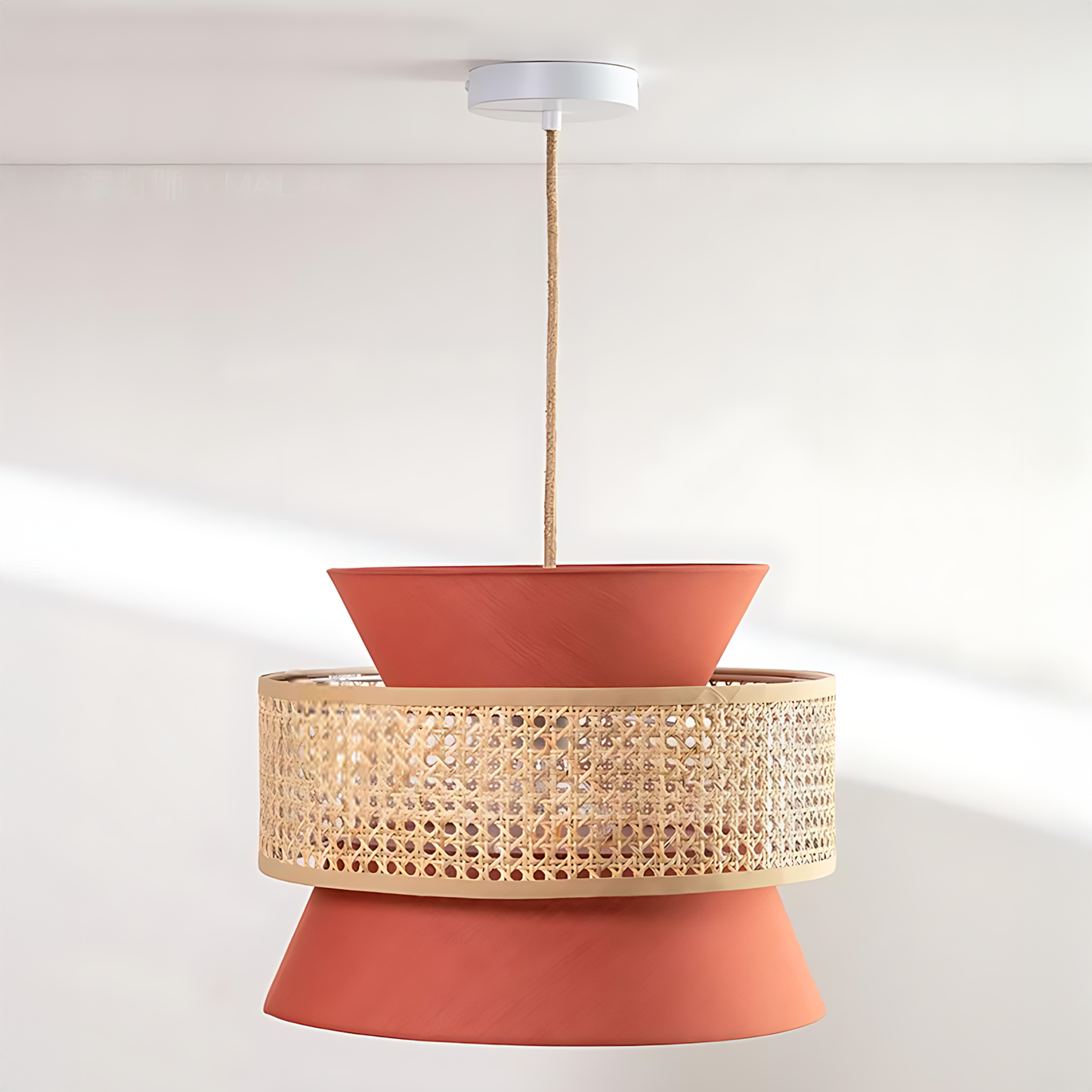 Wabi-Sabi Rattan Kitchen Pendant Lamp