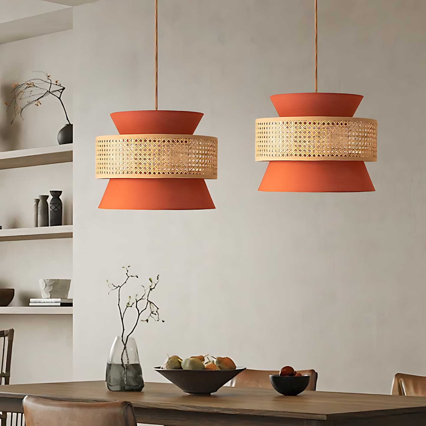 Wabi-Sabi Rattan Kitchen Pendant Lamp