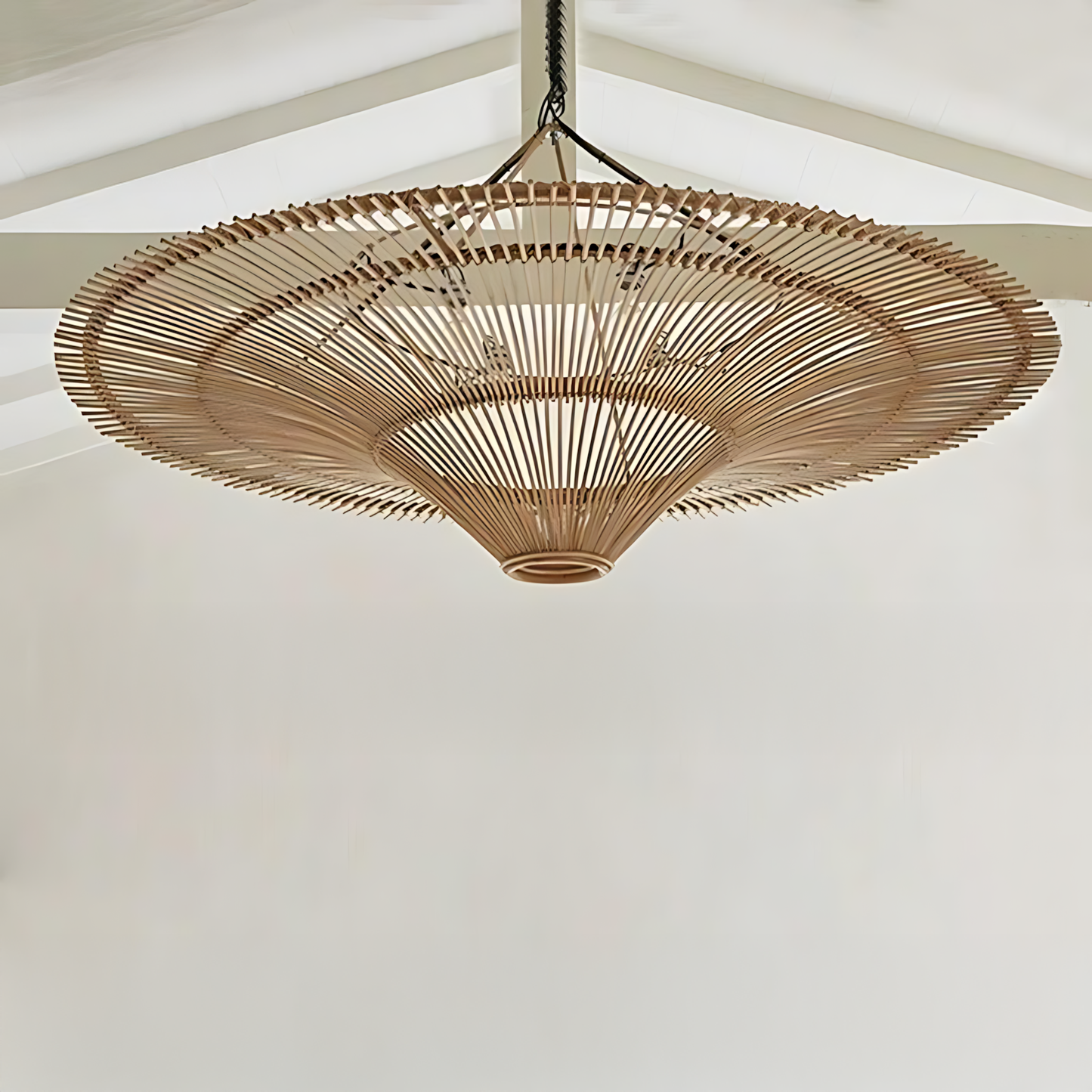 Wabi-Sabi Rattan Salon Pendant Lamp