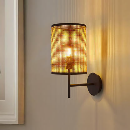 Wabi-Sabi Rattan Sleep Wall Lamp