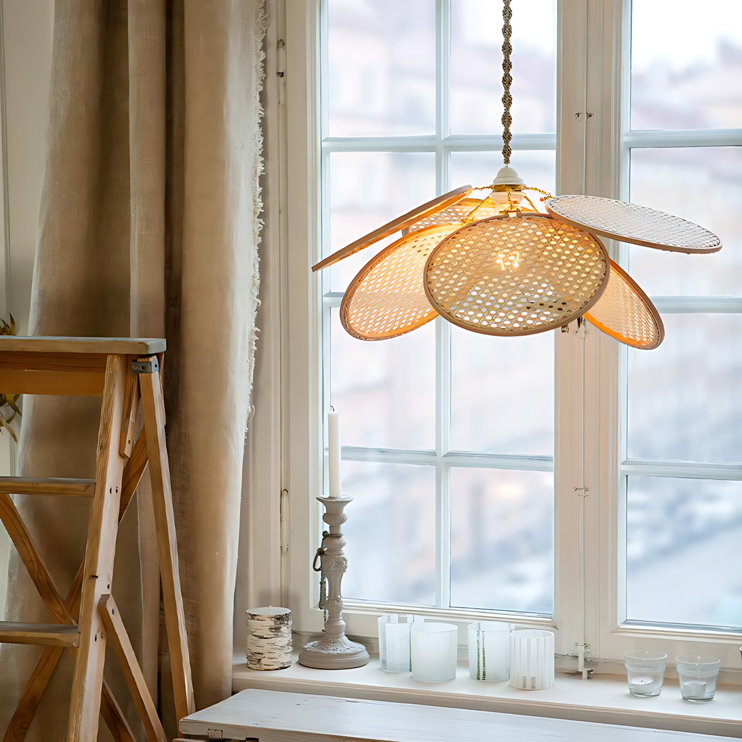 Wabi-Sabi Rattan Slumber Pendant Lamp