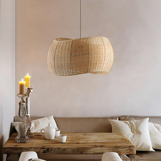 Wabi-Sabi Rattan Snack Pendant Lamp