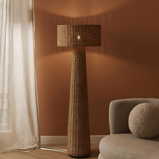 Wabi-Sabi Rattan Studio Floor Lamp