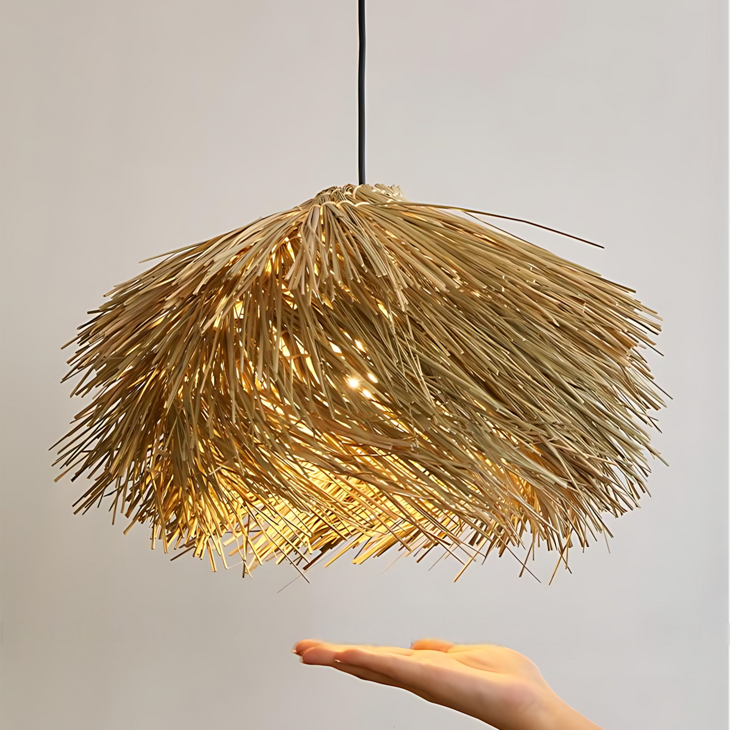 Wabi-Sabi Rattan Supper Pendant Lamp