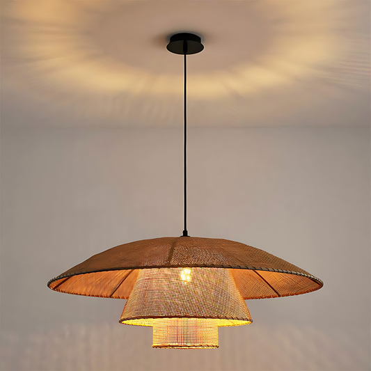 Wabi-Sabi Rattan Tea Pendant Lamp