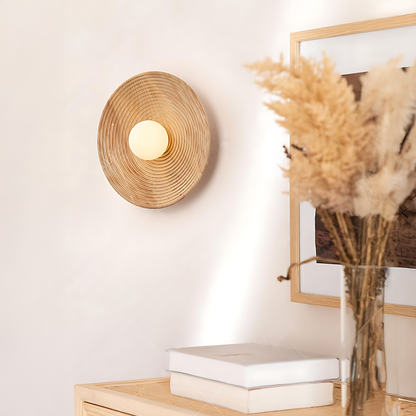 Wabi-Sabi Round Night Wall Lamp