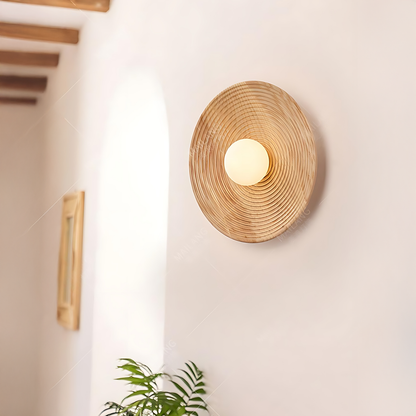 Wabi-Sabi Round Night Wall Lamp