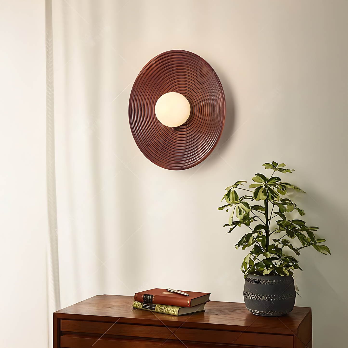 Wabi-Sabi Round Night Wall Lamp