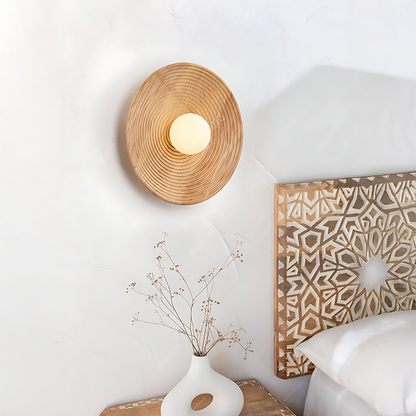 Wabi-Sabi Round Night Wall Lamp