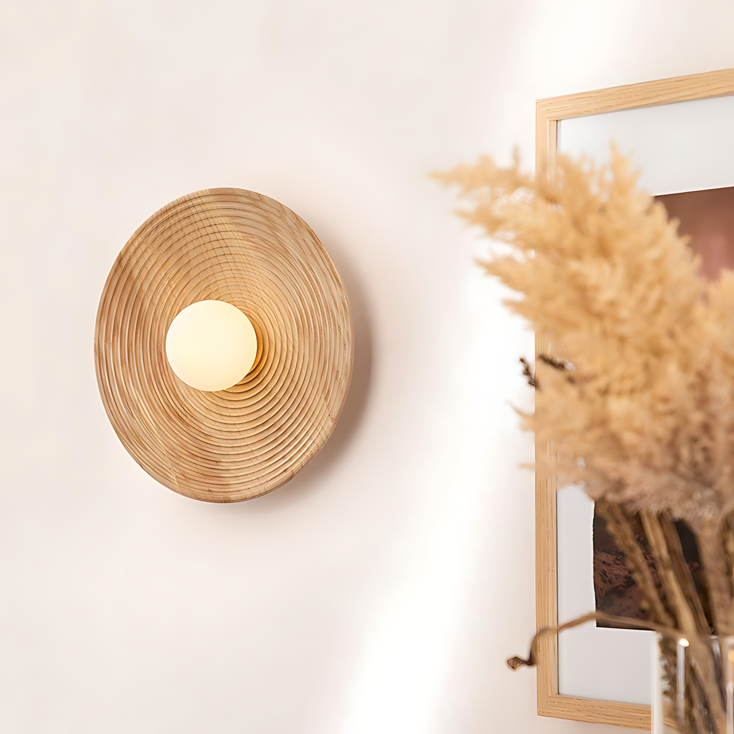 Wabi-Sabi Round Night Wall Lamp