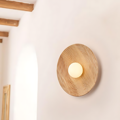 Wabi-Sabi Round Night Wall Lamp