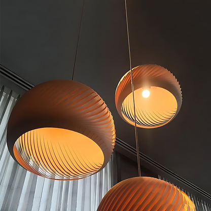 Wabi-Sabi Wood Pub Pendant Lamp