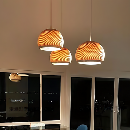 Wabi-Sabi Wood Pub Pendant Lamp