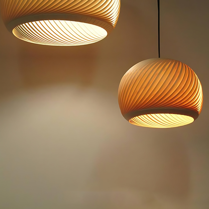 Wabi-Sabi Wood Pub Pendant Lamp