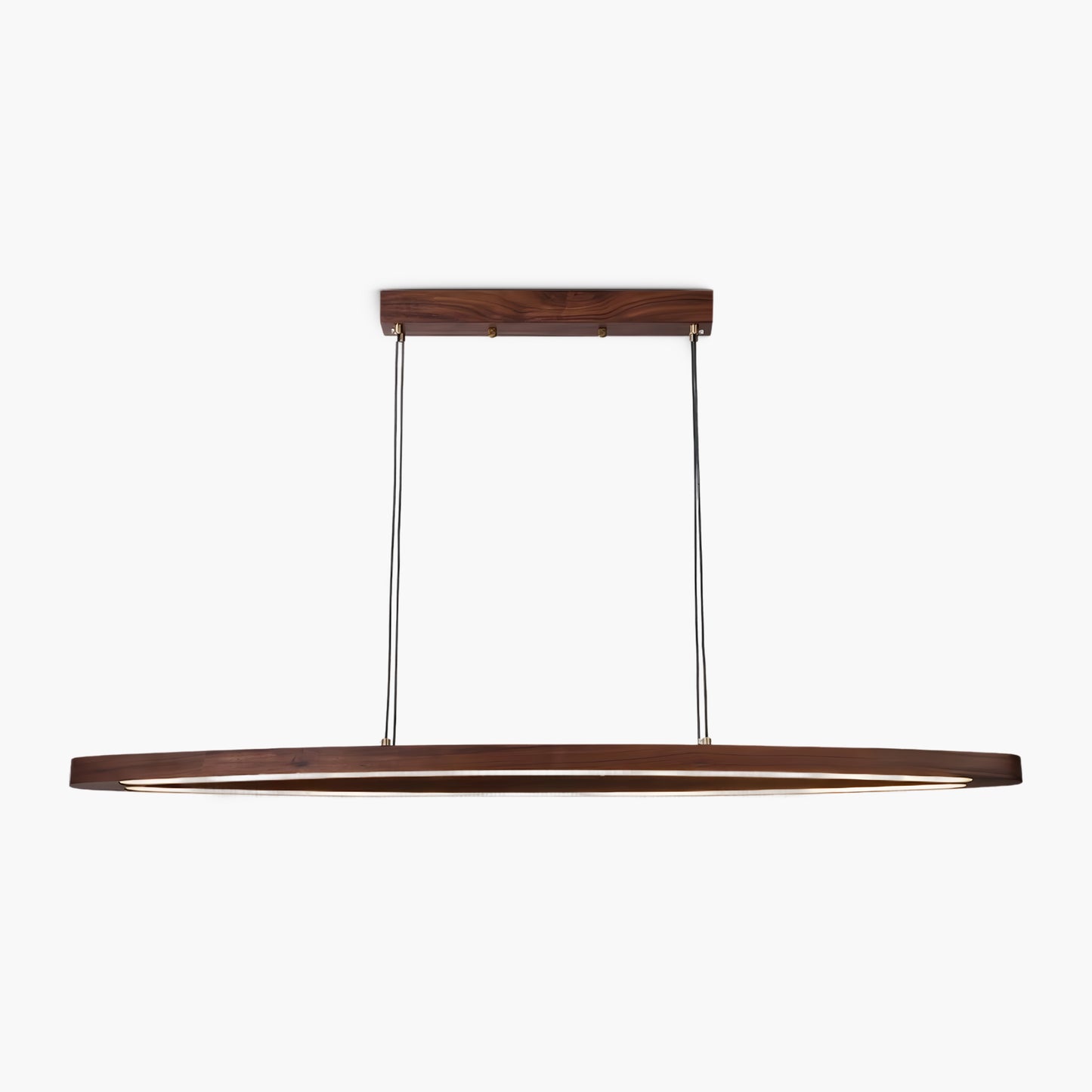 Walnut Arc Linear Modern Metal Pendant Lamp