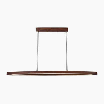 Walnut Arc Linear Modern Metal Pendant Lamp