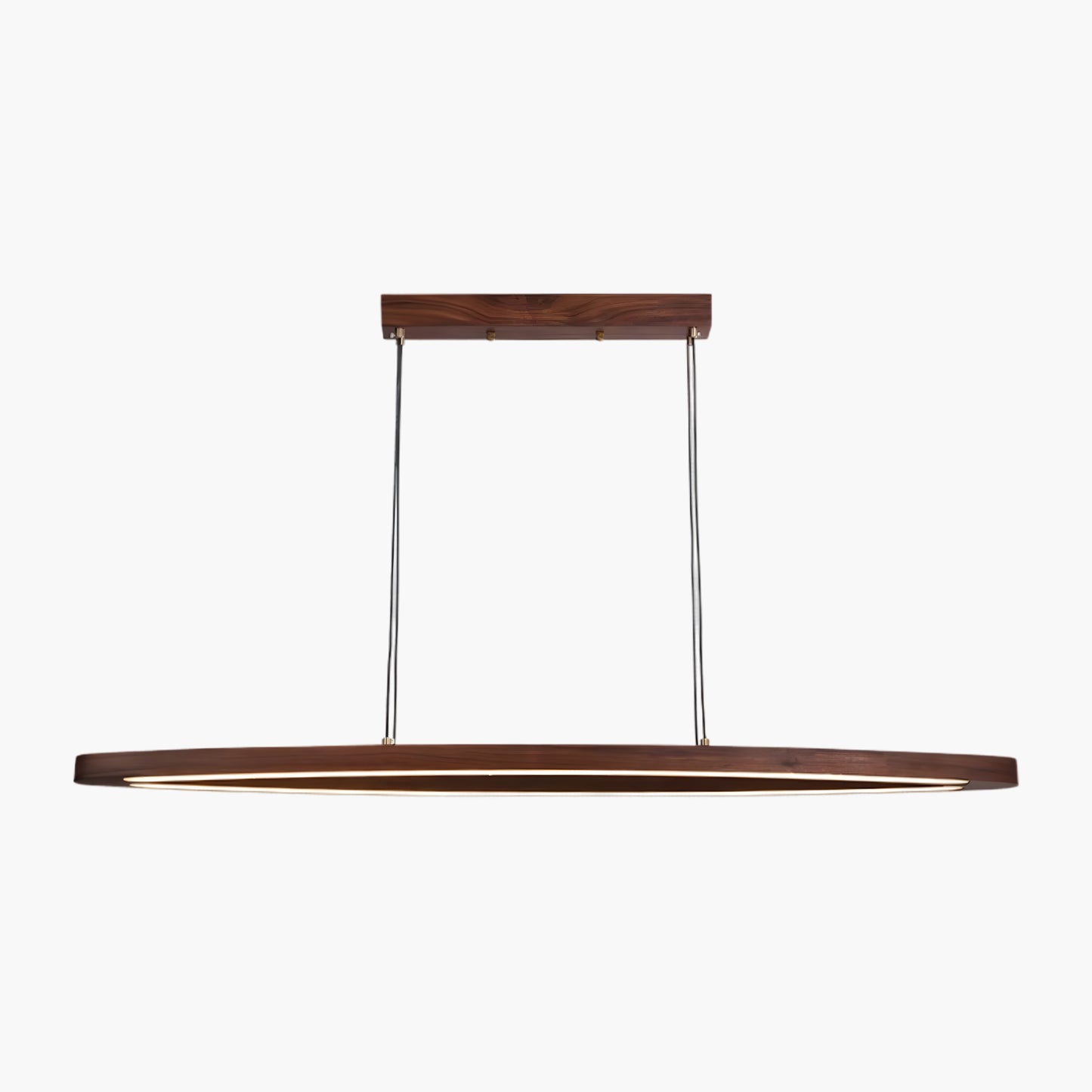 Walnut Arc Linear Modern Metal Pendant Lamp