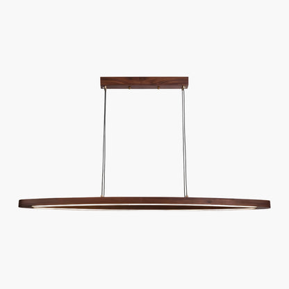 Walnut Arc Linear Modern Metal Pendant Lamp