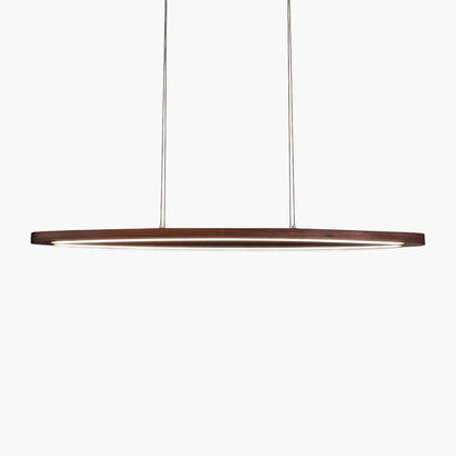 Walnut Arc Linear Modern Metal Pendant Lamp