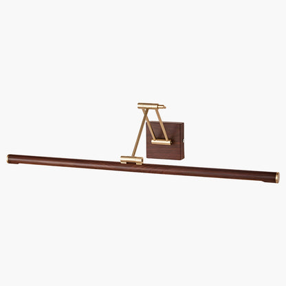 Walnut Color Linear Adjustable Modern Metal Wall Light