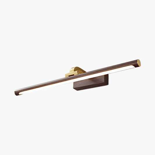 Walnut Color Linear LED Traditional Metal Wall Light