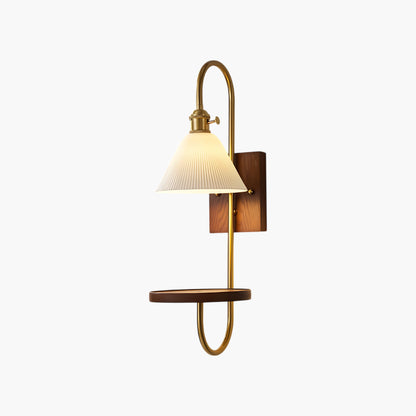 Walnut Shelf Sconce