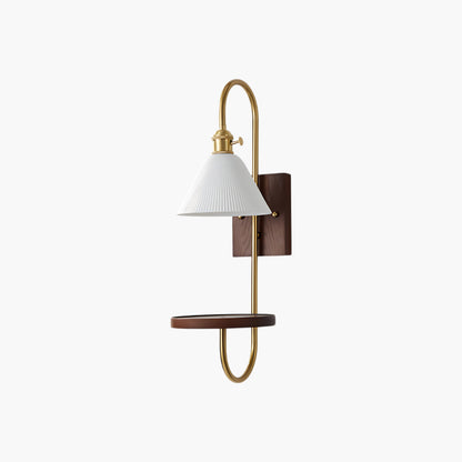 Walnut Shelf Sconce