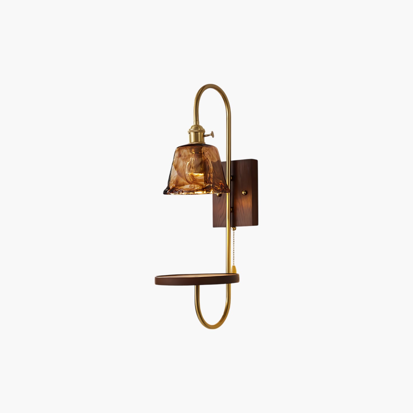 Walnut Shelf Sconce