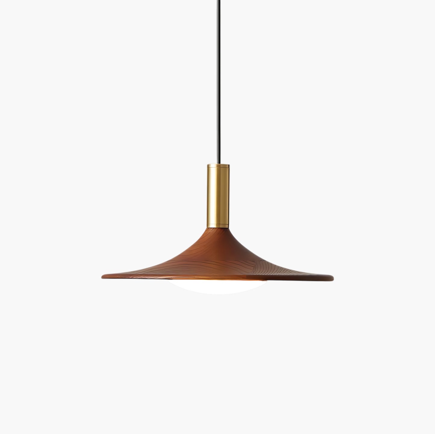 Walnut Dish Minimalist Wood Pendant Light