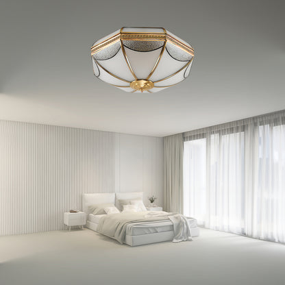 Warehouse Dome Shape Eclectic Crystal Ceiling Lamp