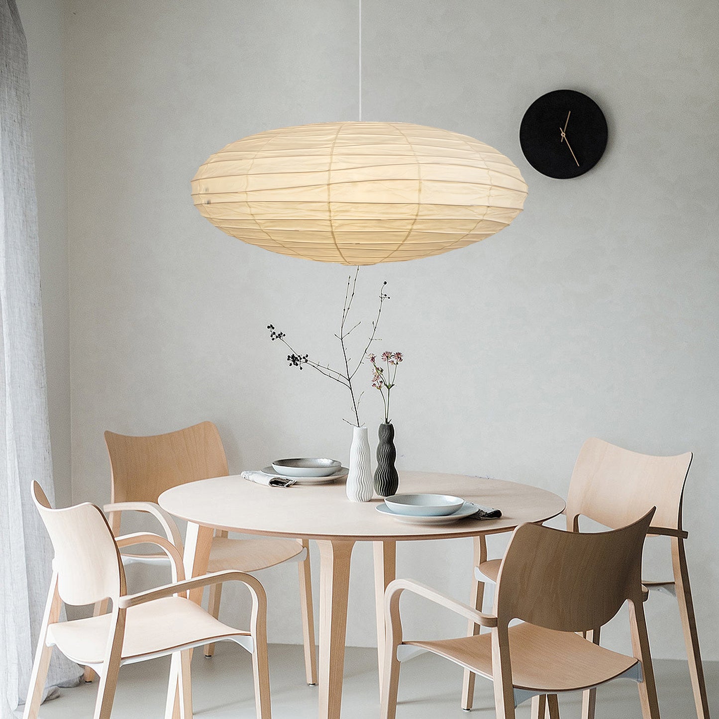 Washi Paper 70EN Traditional Metal Pendant Lamp