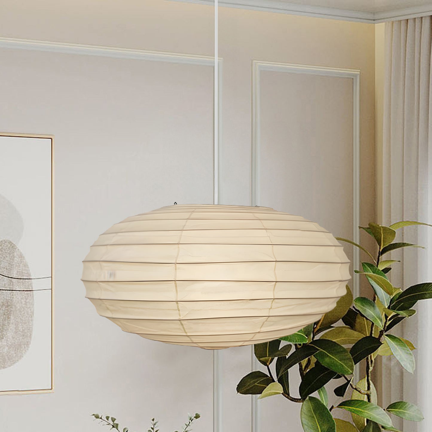 Washi Paper 70EN Traditional Metal Pendant Lamp