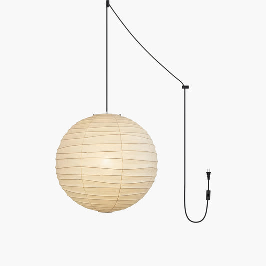 Washi Paper Modern Metal Pendant Swag Lamp