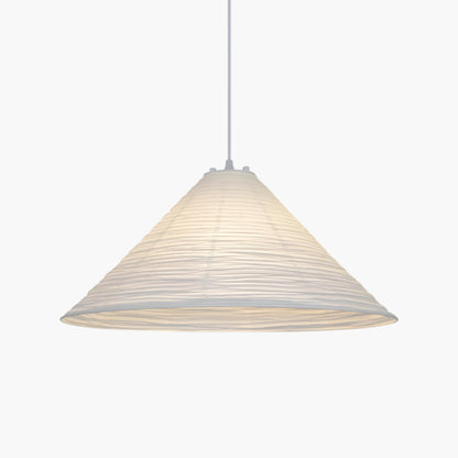 Washi Paper Pyramid Eclectic Metal Pendant Lamp