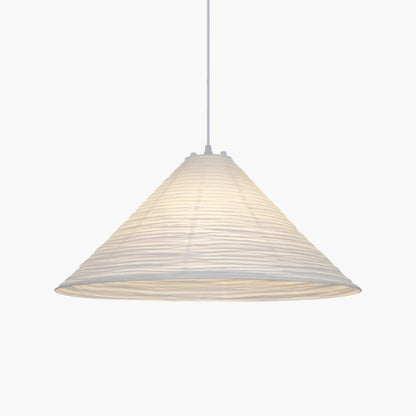 Washi Paper Pyramid Eclectic Metal Pendant Lamp