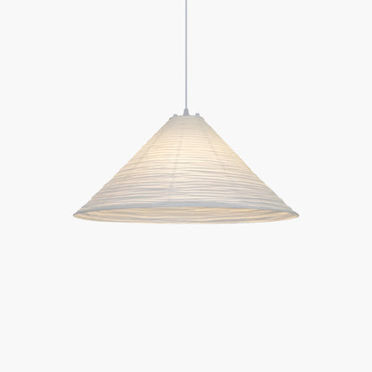 Washi Paper Pyramid Eclectic Metal Pendant Lamp