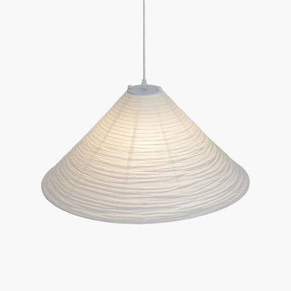 Washi Paper Pyramid Eclectic Metal Pendant Lamp