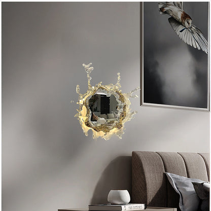 Water Drop Mirror Modern Crystal Wall Lamp