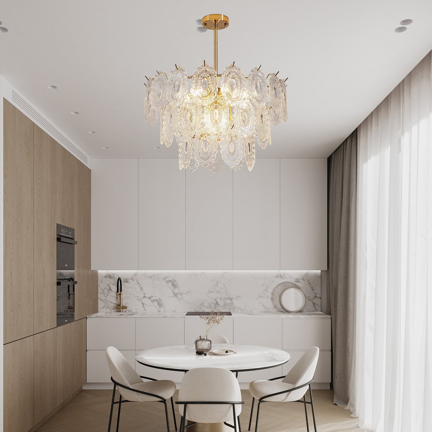 Wave Eclectic Crystal Chandelier