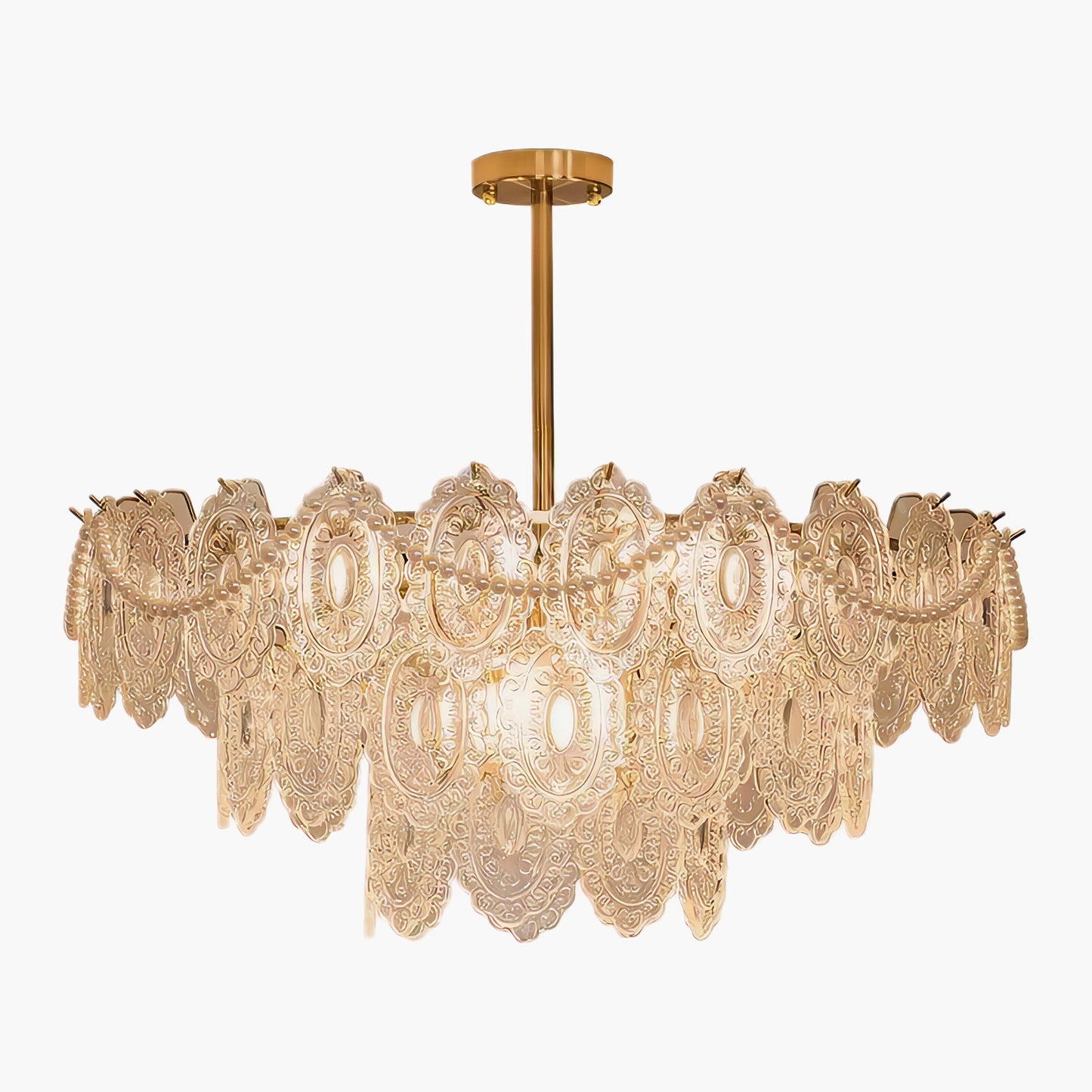 Wave Pearl Modern Crystal Chandelier