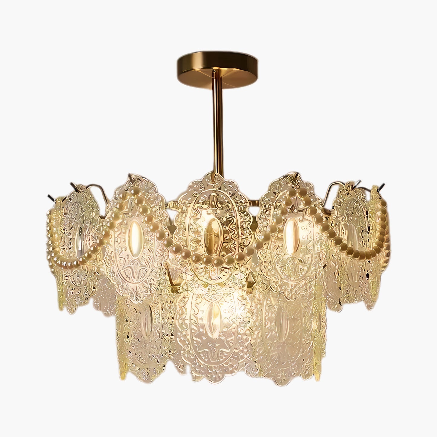 Wave Pearl Modern Crystal Chandelier