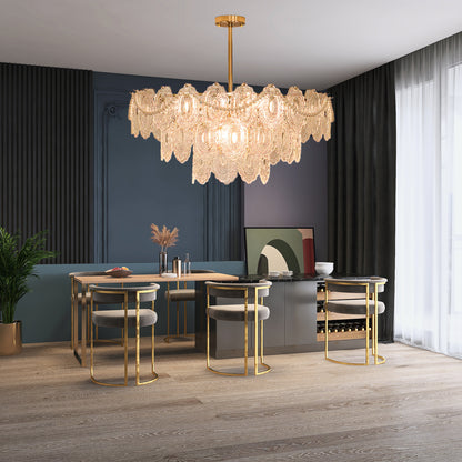 Wave Pearl Modern Crystal Chandelier