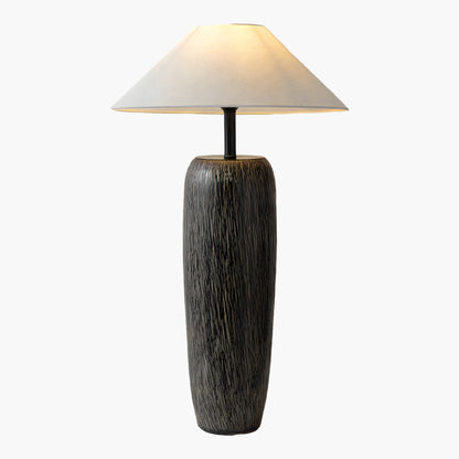 Weathered Wood Grain Rustic Metal Floor Lamp