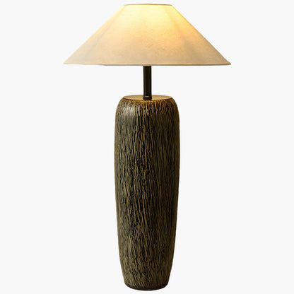 Weathered Wood Grain Rustic Metal Floor Lamp