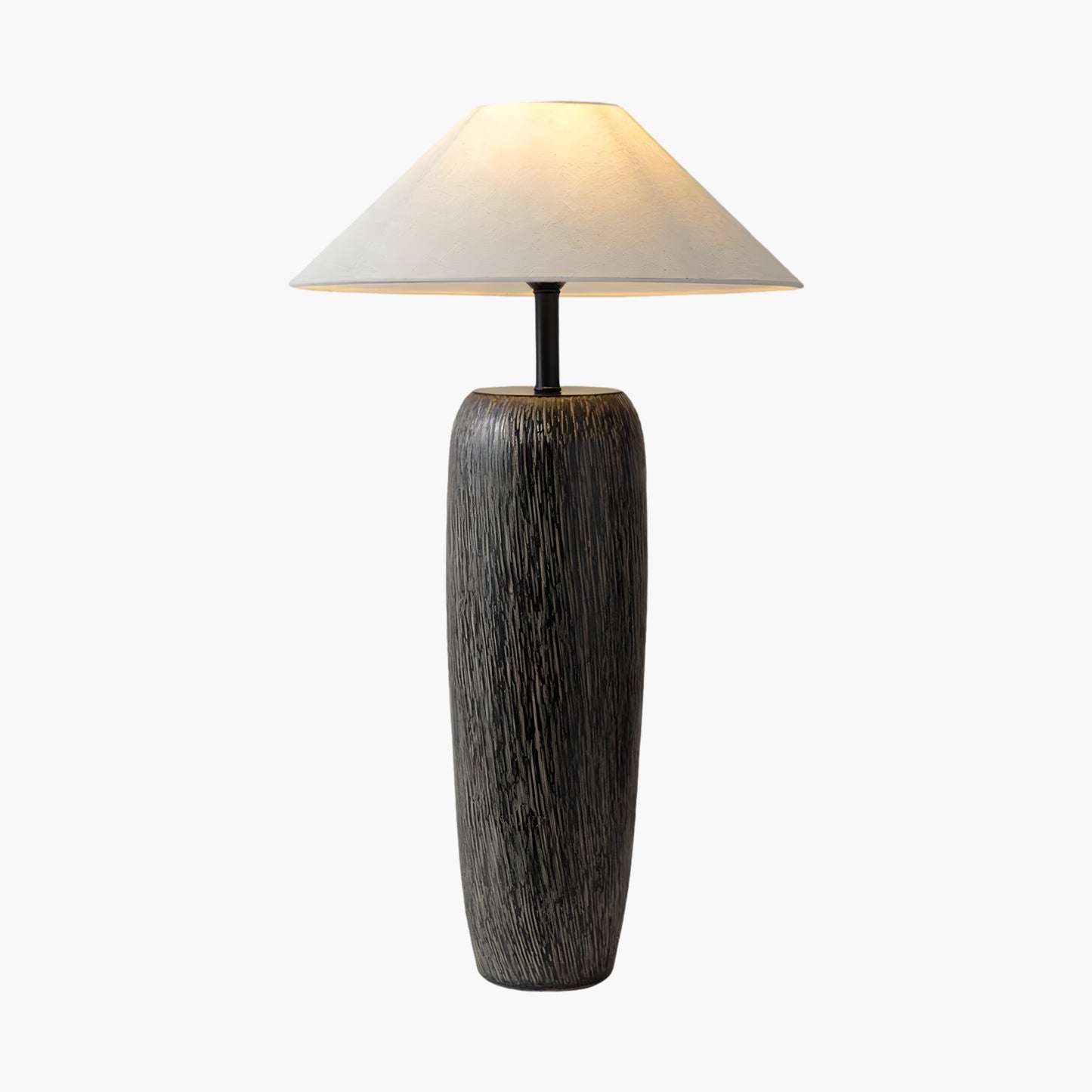 Weathered Wood Grain Rustic Metal Floor Lamp