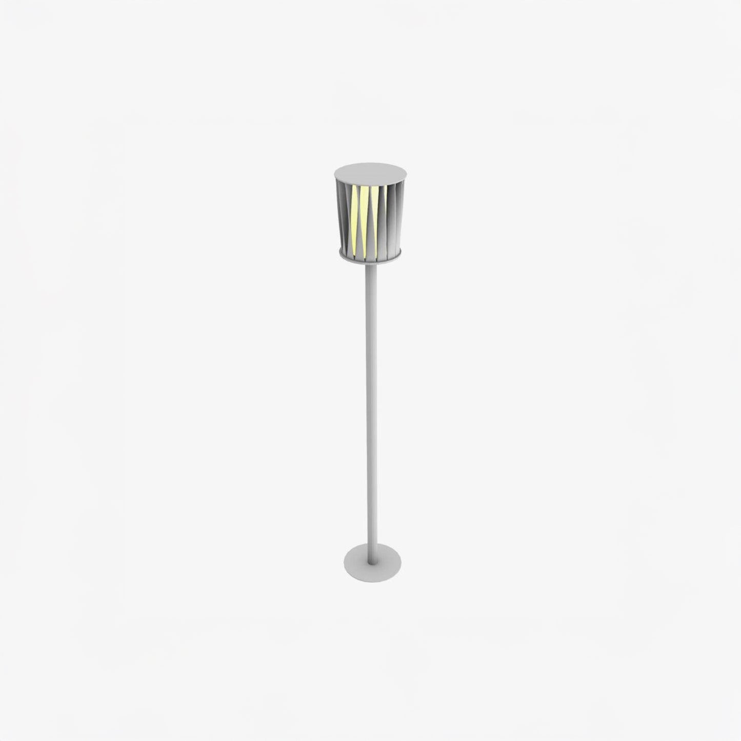 White Column Modern Aluminum Outdoor Light