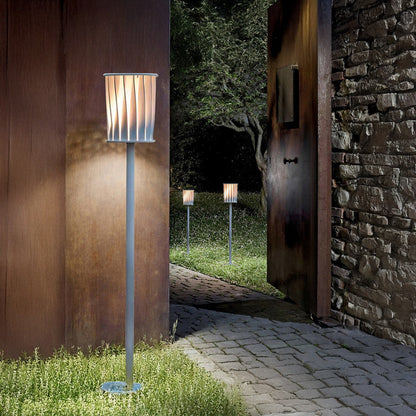 White Column Modern Aluminum Outdoor Light