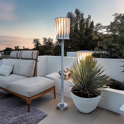 White Column Modern Aluminum Outdoor Light