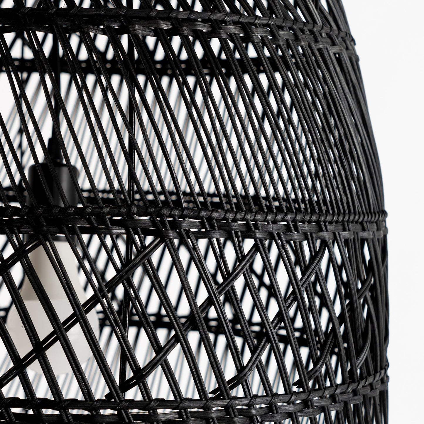 Wicker Contemporary Metal Pendant Lamp