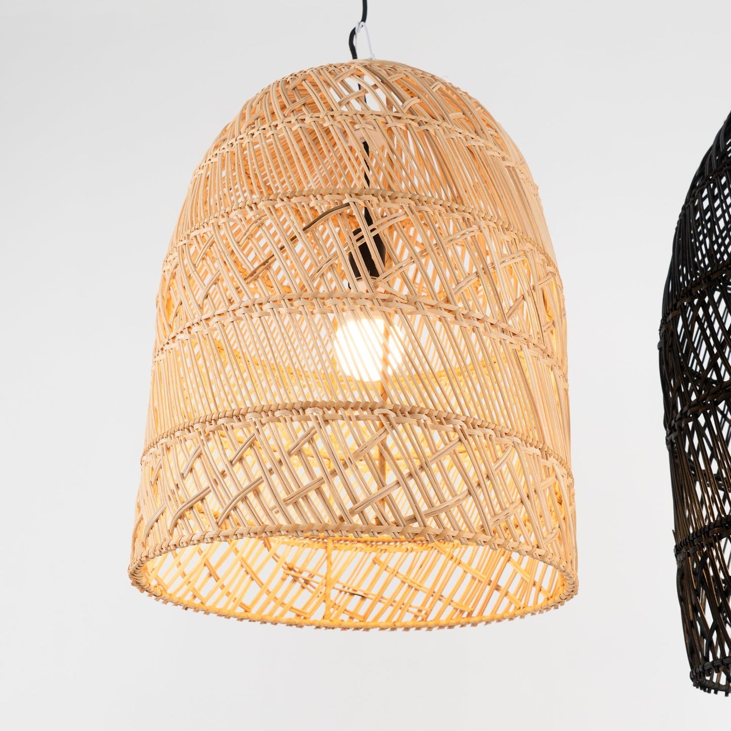 Wicker Contemporary Metal Pendant Lamp